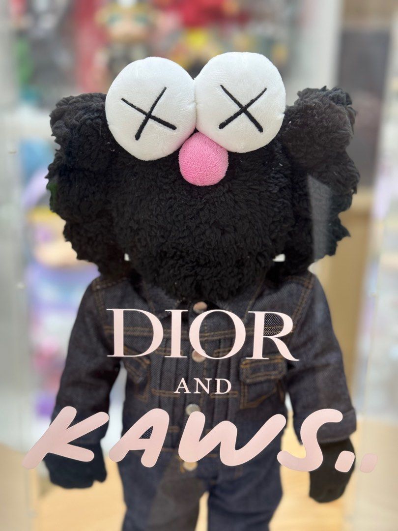 In Stock Kaws x Dior BFF Plush Set of 2 Pink Black Limited