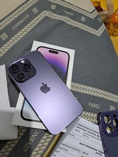 iPhone 14 Pro 128GB, Inter, IMEI aman permanen. Deep Purple. BH 100%. Garansi resmi. Nego.