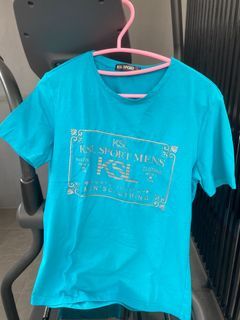 Kaos cowok biru tosca