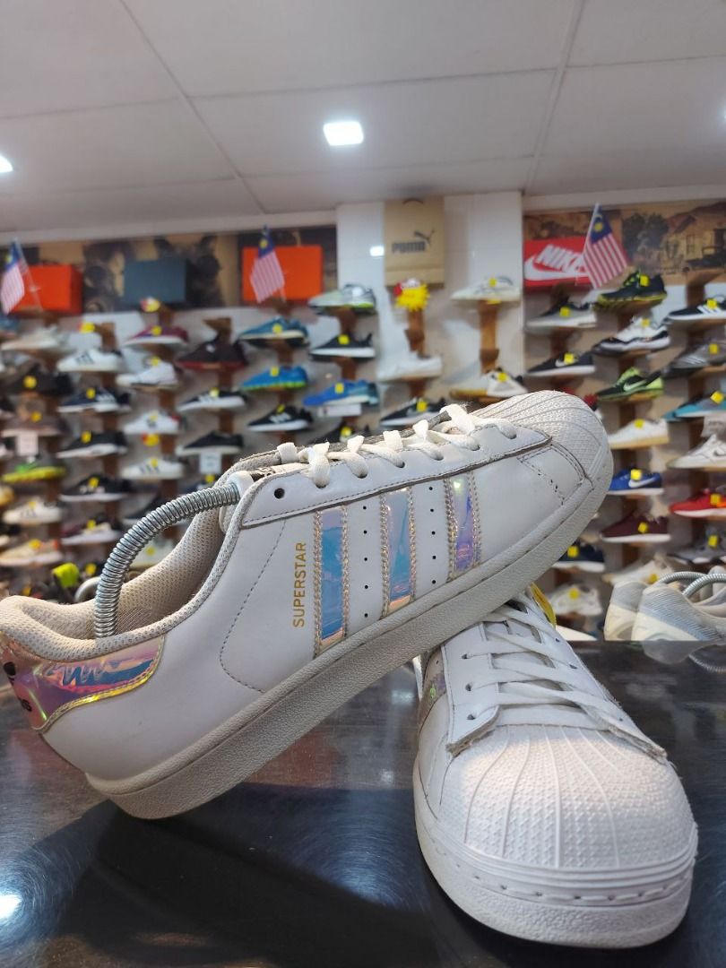 Kasut Adidas Superstar Hologram white Luxury Sneakers Footwear