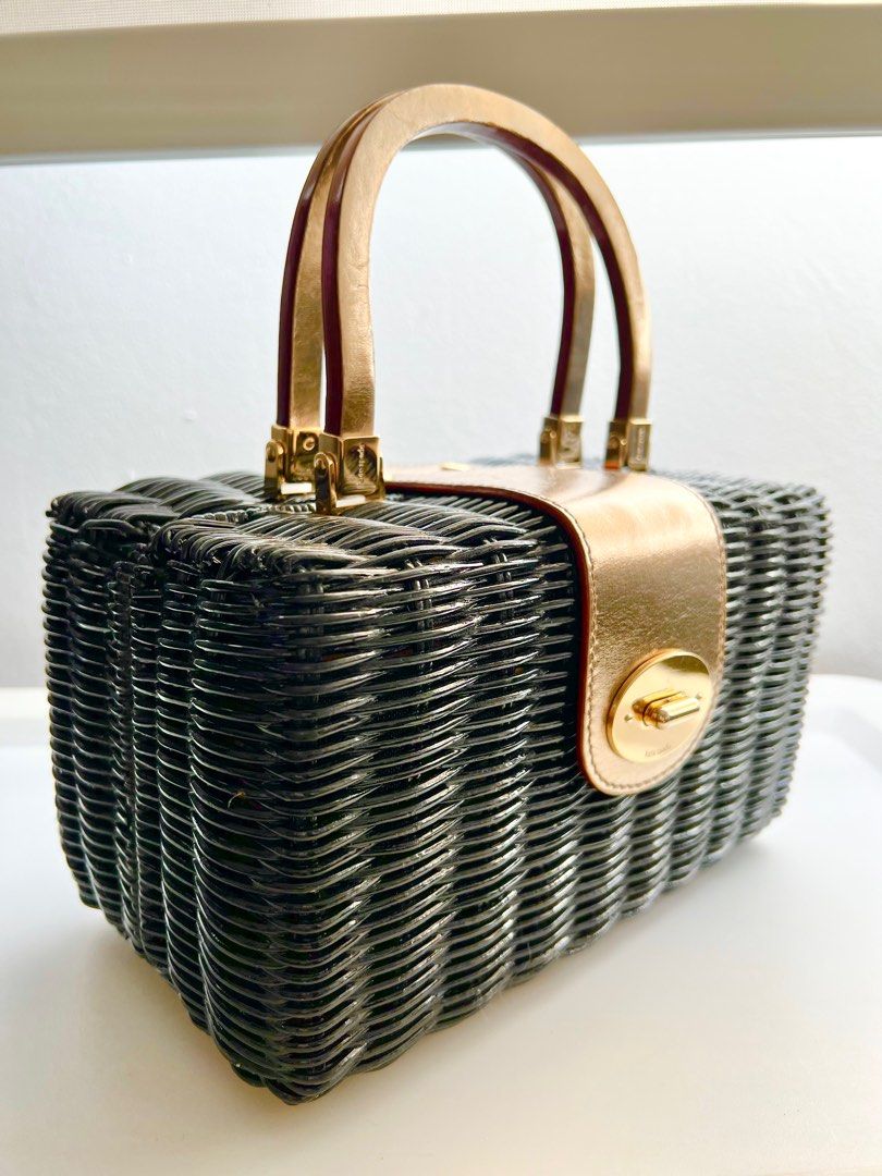 Kate Spade Kitt Wicker Handbag Small Clutch Crossbody - Kate Spade bag -  767883097540 | Fash Brands