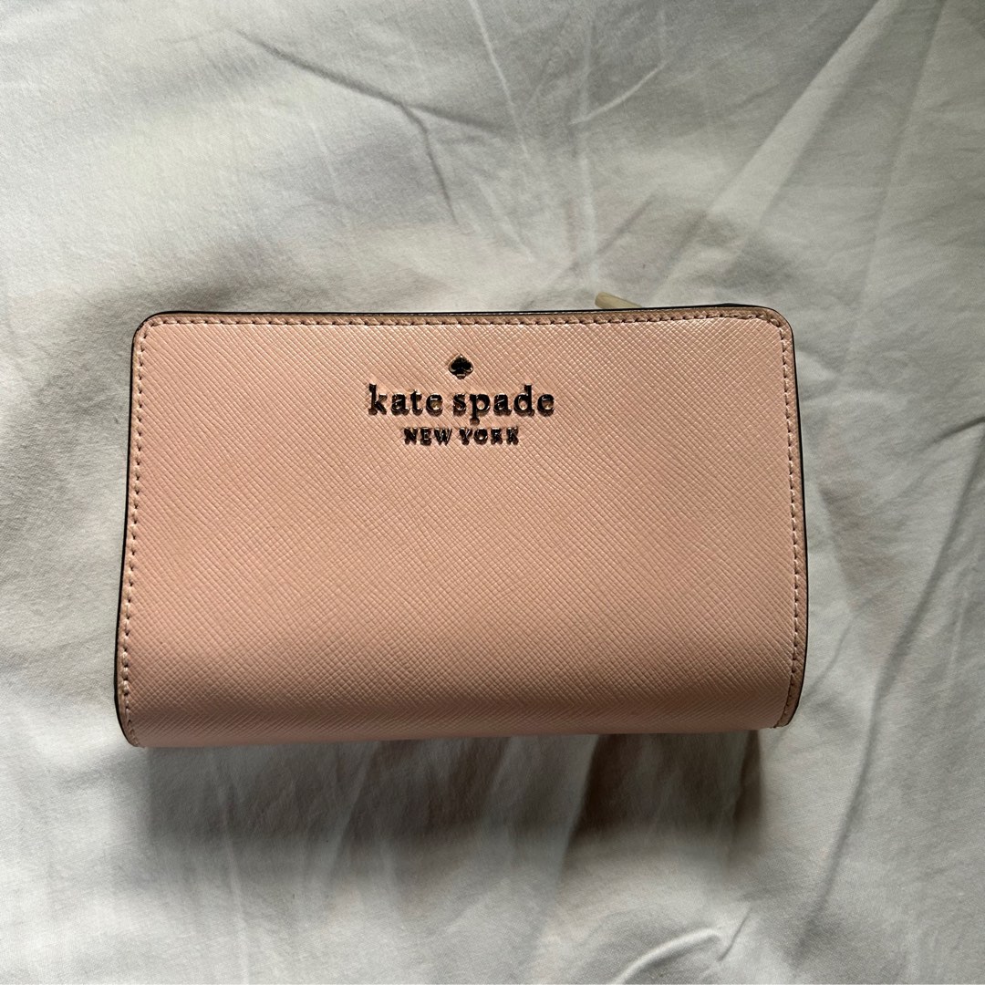 Kate Spade Medium Bifold Wallet (Light Pink), Women's Fashion, Bags