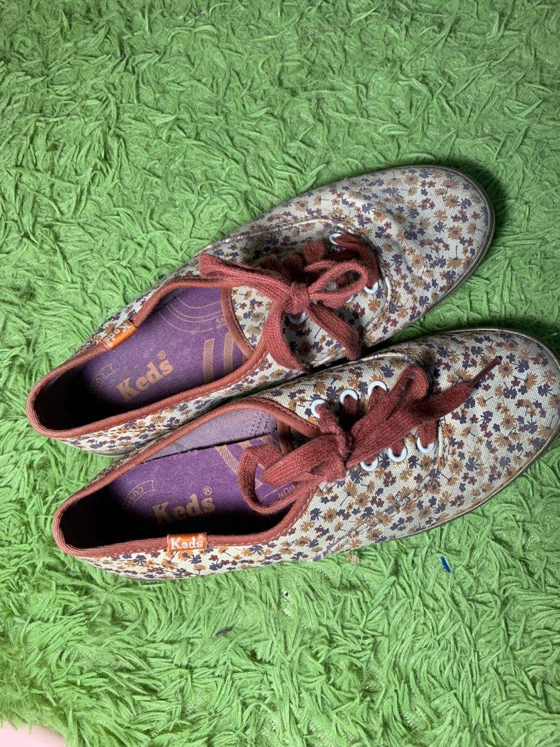 keds lace up floral shoes Women s Fashion Footwear Sneakers on