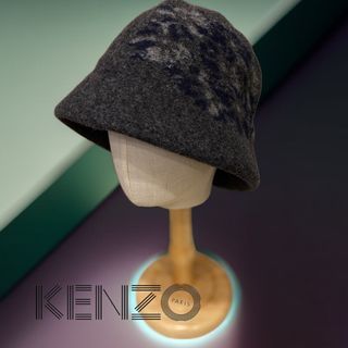 🐯KENZO高田賢三｜100%毛料灰色帽子Size:S-M #二手