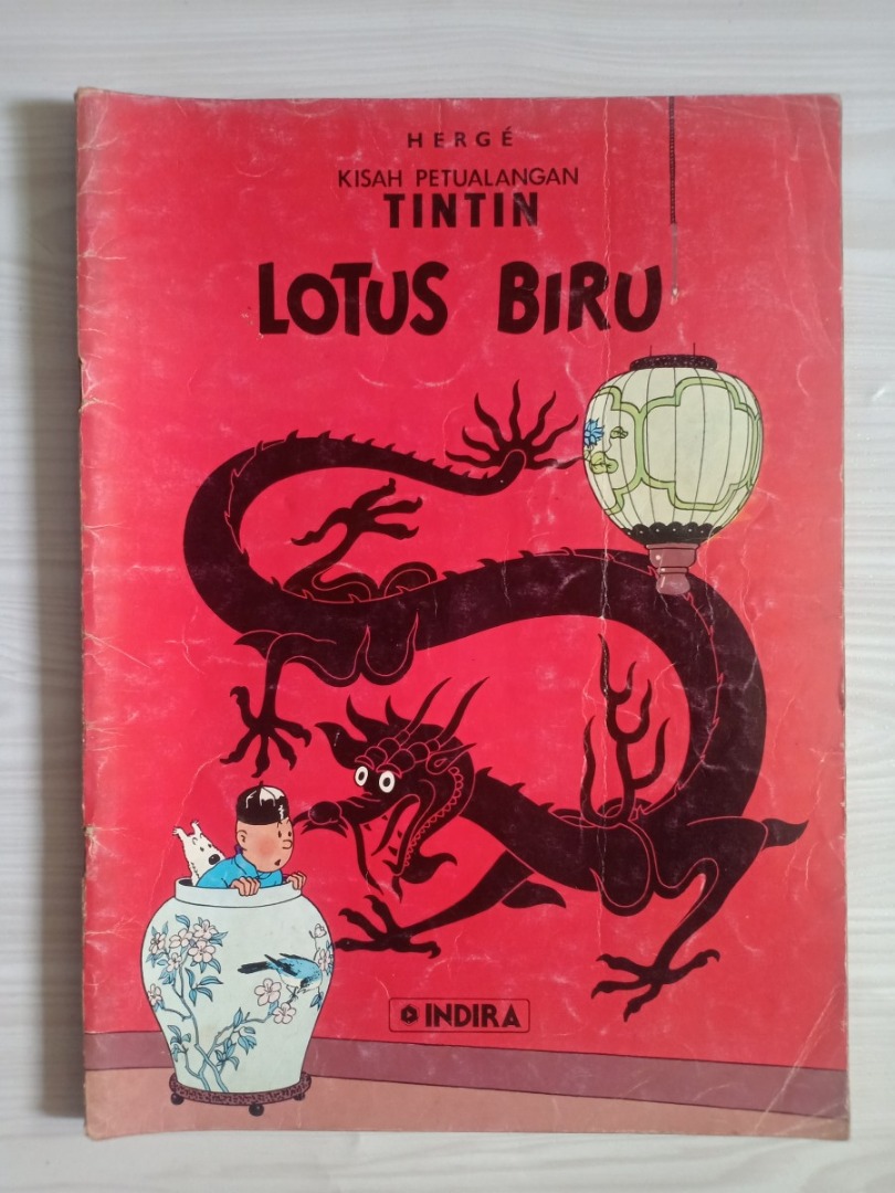 Komik Tintin Lotus Biru Indira Cetakan Pertama 84 Buku And Alat Tulis