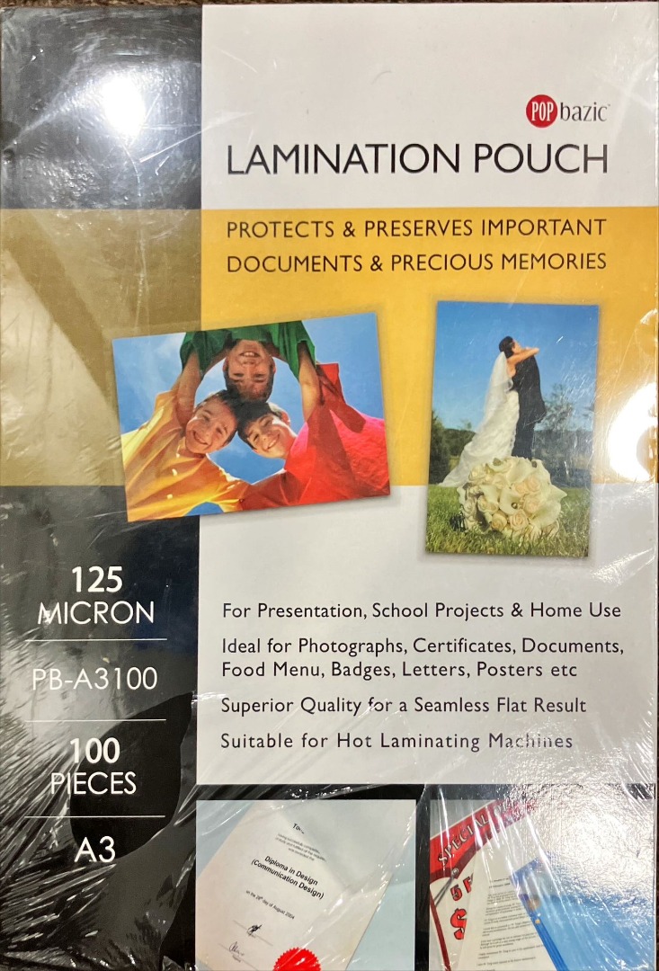 LAMINATION POUCHES, Hobbies & Toys, Stationery & Craft, Stationery