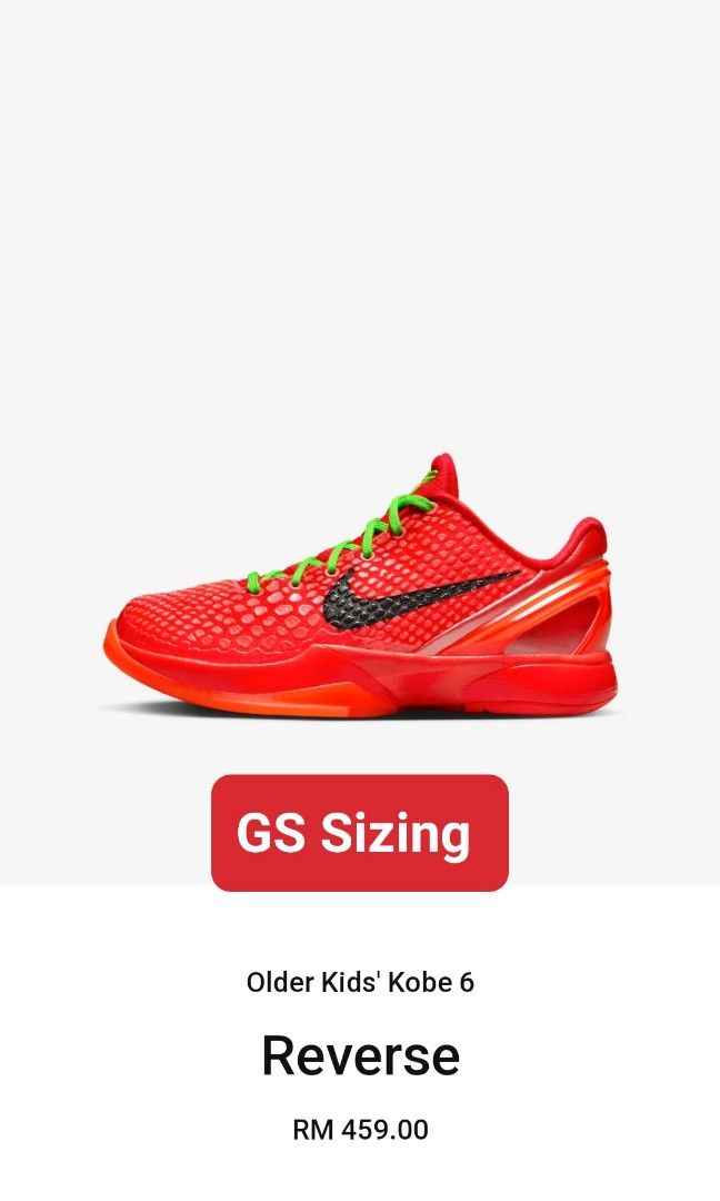 Nike kobe 2025 6 kids white