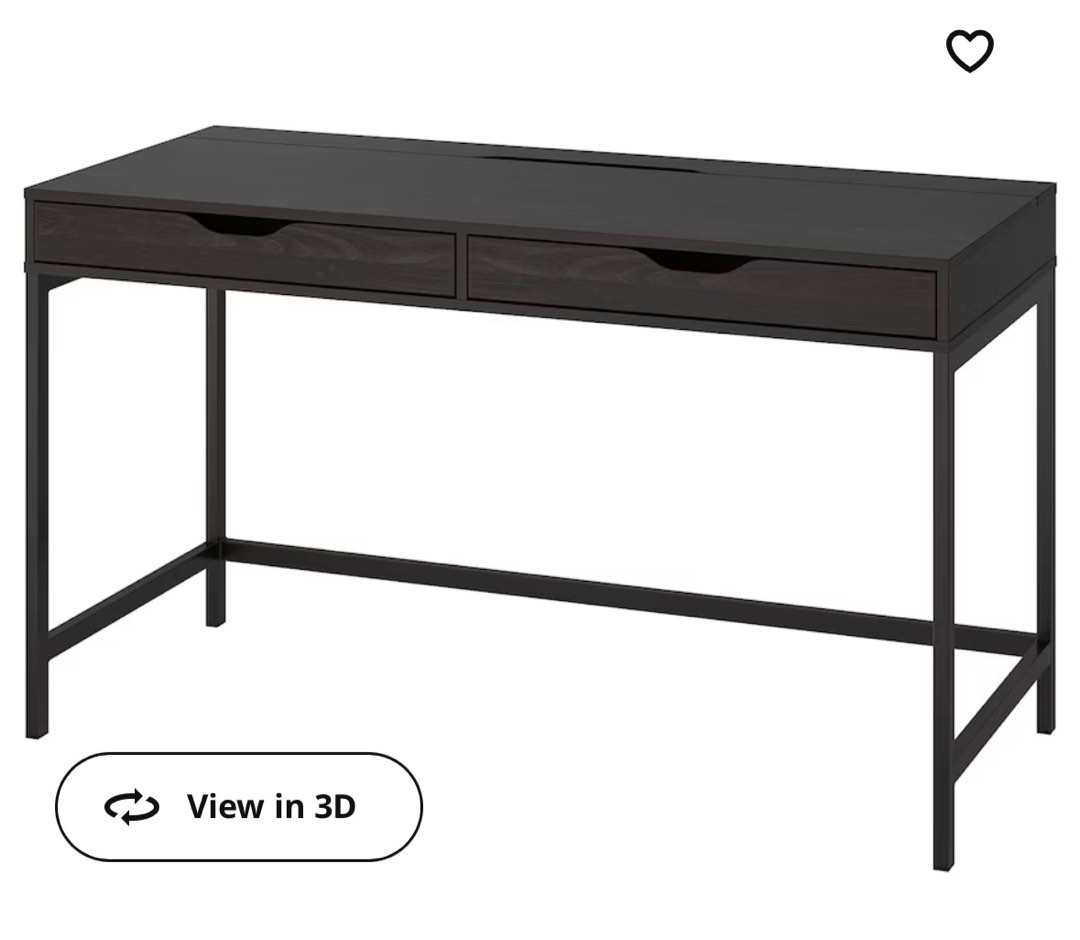 [LIKE NEW] IKEA Alex Desk Table — Black Brown Wooden, Furniture & Home Living, Furniture, Tables