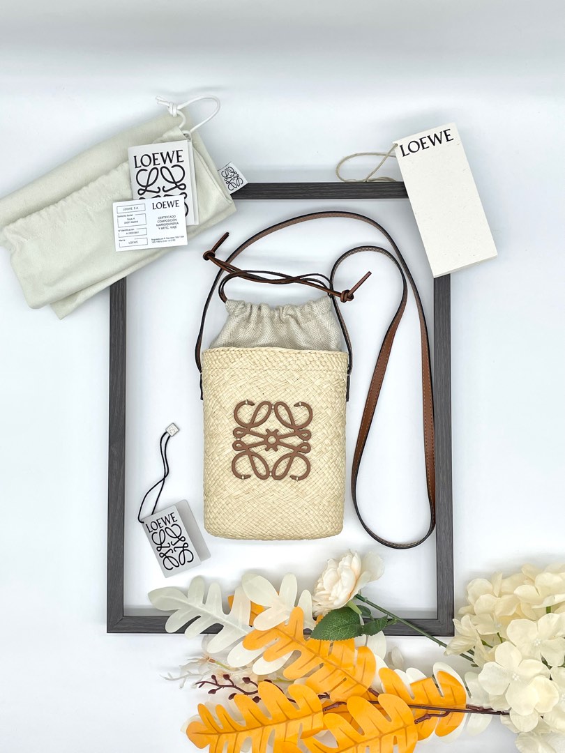 Loewe Raffia Phone Bag Luxury Bags Wallets on Carousell