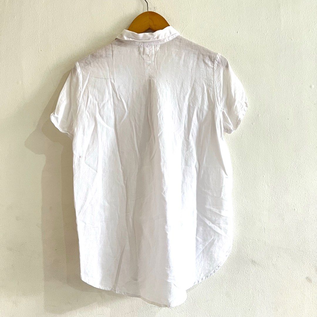 Logg H&M Baju Atasan Kemeja Wanita Putih White Blouse Top