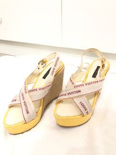 Louis Vuitton Authentic Espadrilles Wedge Sandals