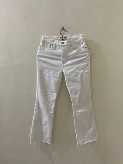 MADEWELL Cali Demi-Boot Pants in Pure white : raw-hem edition