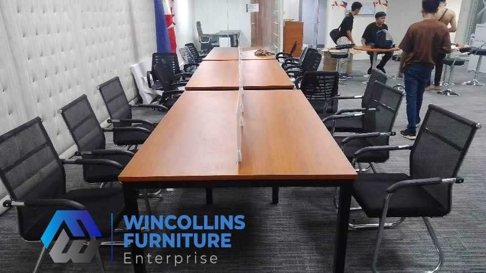 modular workstation table with acrylic screen panel, Furniture & Home ...