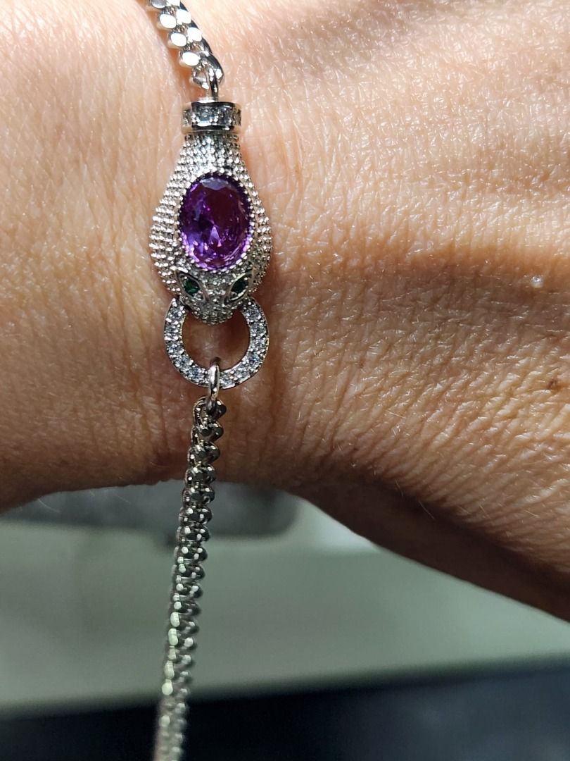 Purple and silver clearance bracelet