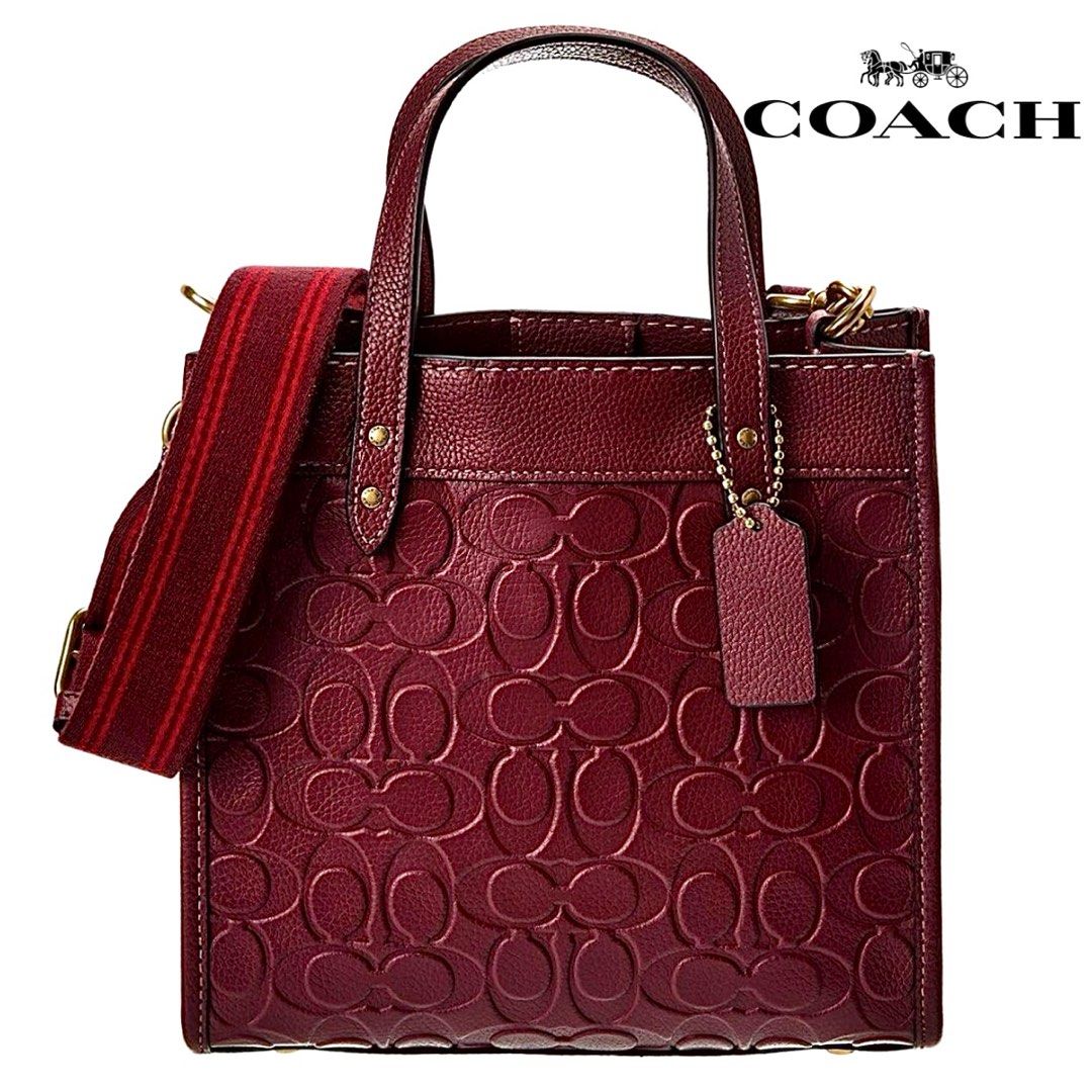 Coach shop burgundy tote