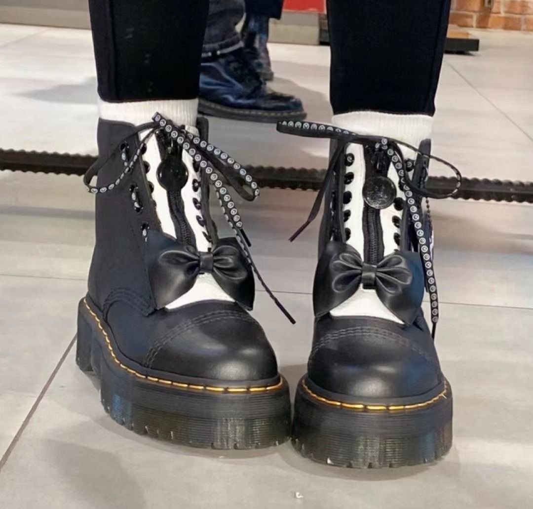 New Dr. Martens 1460 thick bottom 8 hole Martin boot front zipper