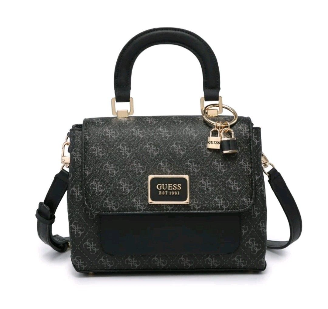 NEW GUESS TYREN TOP HANDLE LOGOPRINT CROSSBODY ORIGINAL SIZE