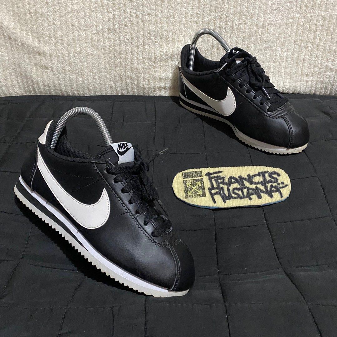 Nike cortez sale black fashion