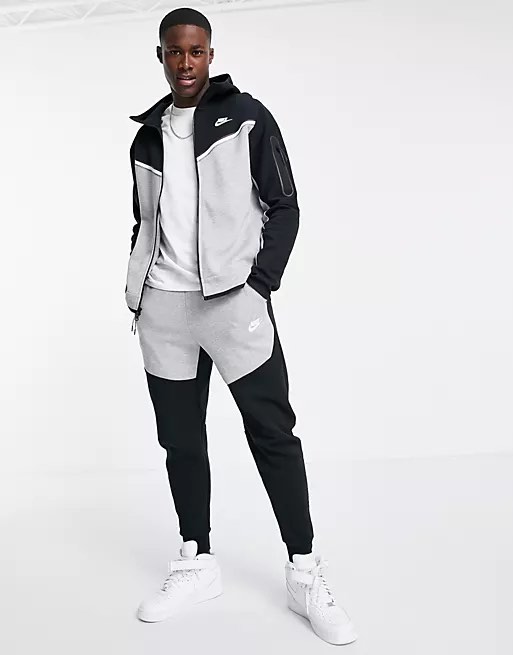 Nike tech fleece discount black and grey