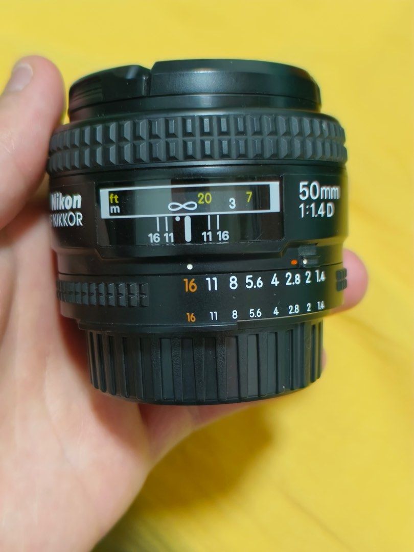 Nikon AF Nikkor 50mm 1:1.4 D, 攝影器材, 鏡頭及裝備- Carousell