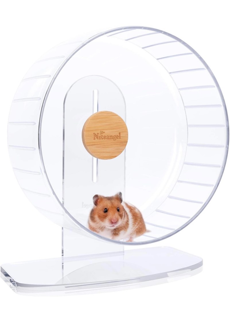 Niteangel 28 CM Large Exercise Acrylic Wheel for Hamsters, Pet Supplies