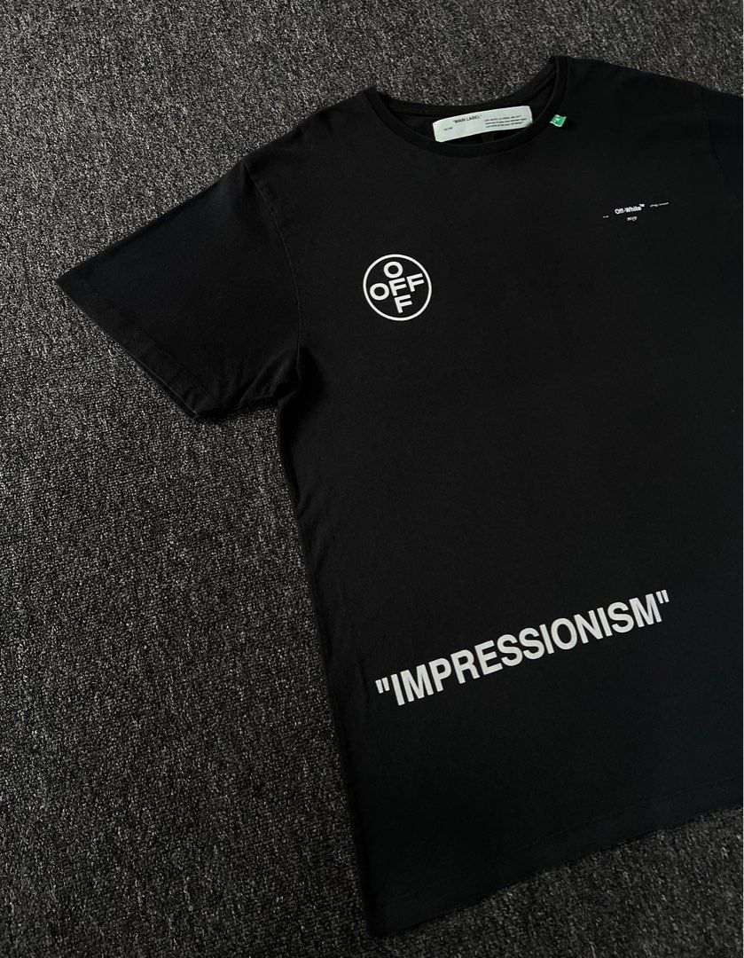 Off white impressionism cheap black t shirt