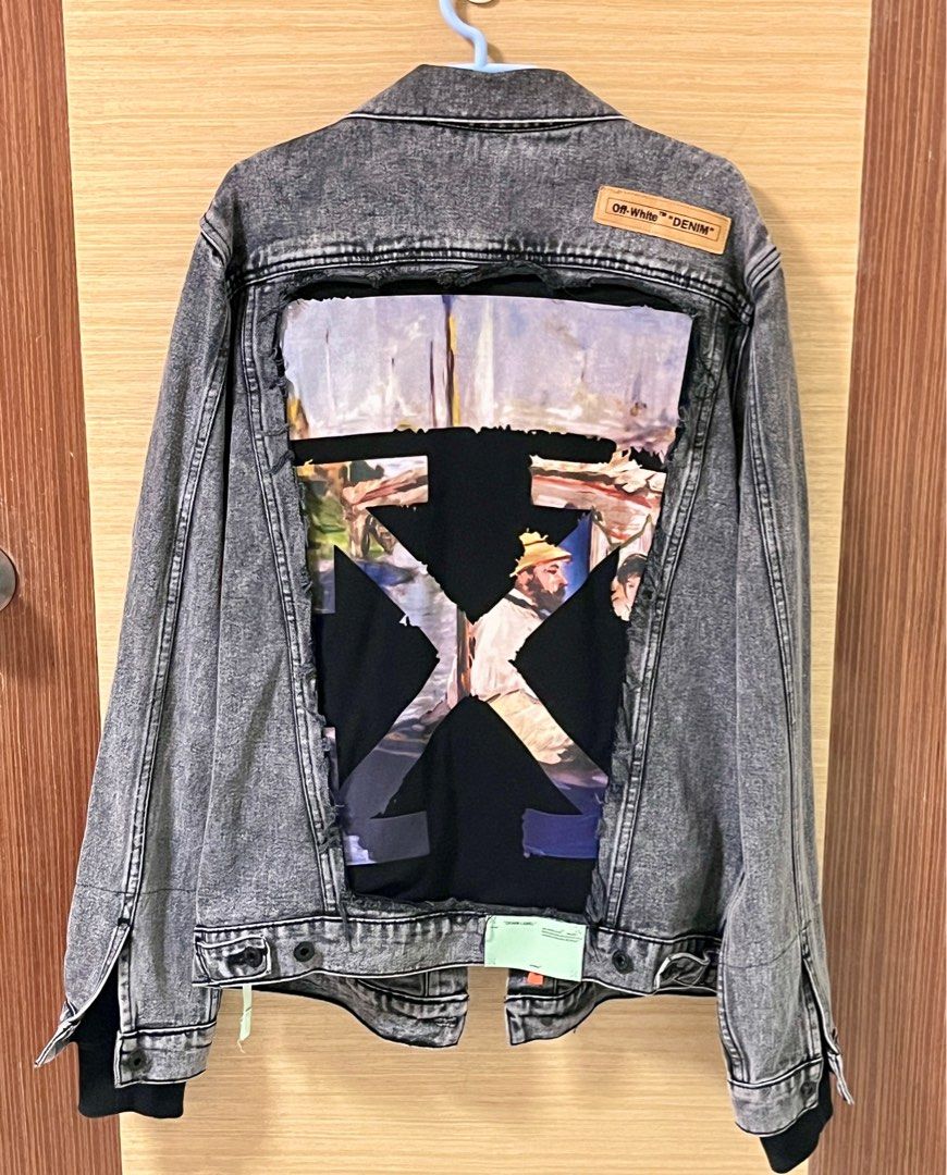 Off white oil painting denim jacket discount