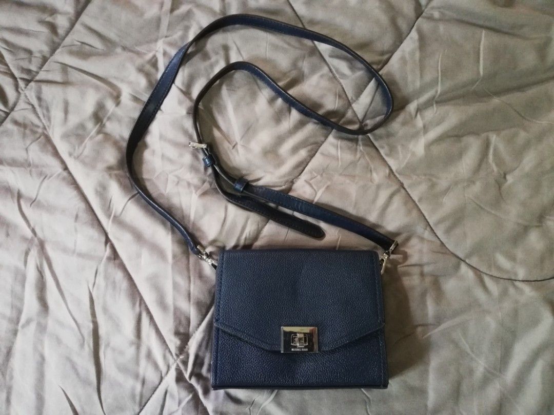 ORIGINAL MICHAEL KORS Crossbody Bag Leather Cassie XS Navy