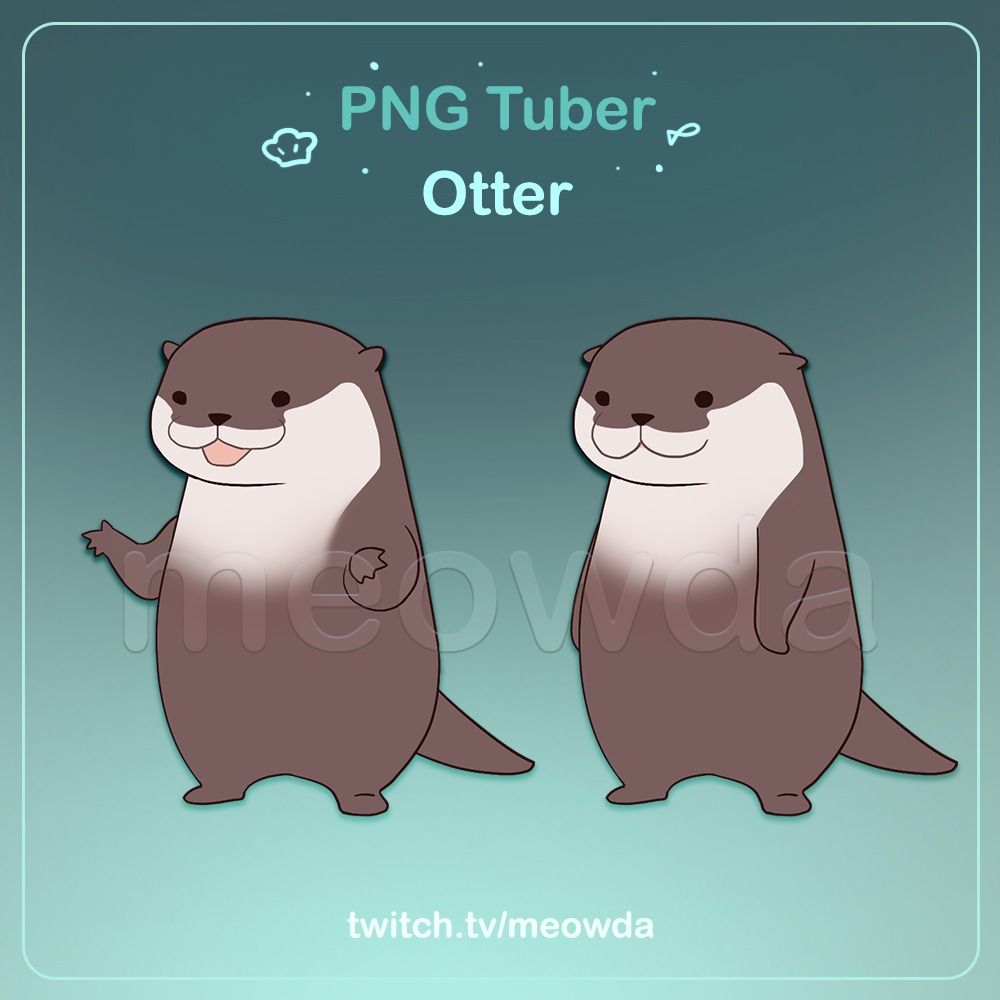 Avatars Twitch Free Stream Avatars Otter PNGTuber Animal Vtuber