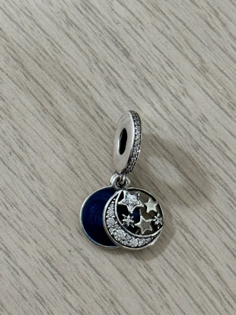 Moon & blue sky dangle charm sales