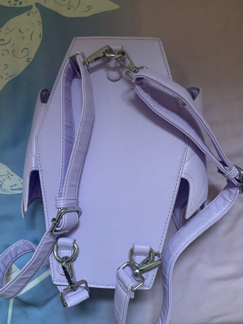 PL Killstar Gothic Coffin Backpack with Wings Barang Mewah Tas