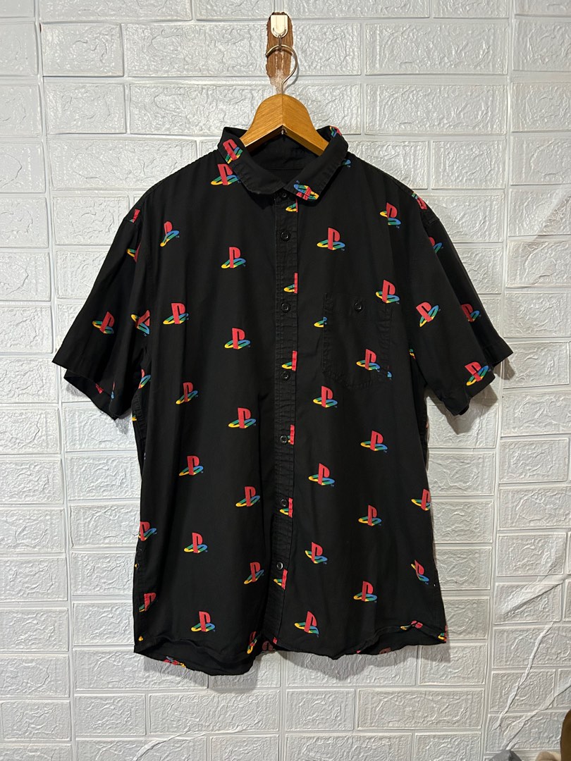 Playstation button down polo Men s Fashion Tops Sets Tshirts