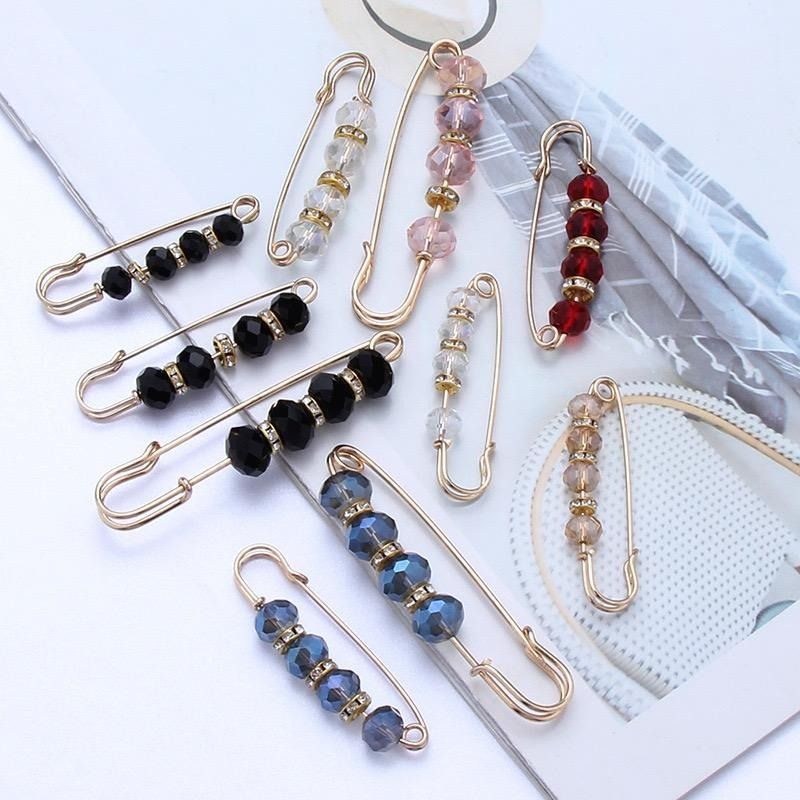 Plearl Brooch Pins Sweater Shawl Clip Waist Pants Extender Safety