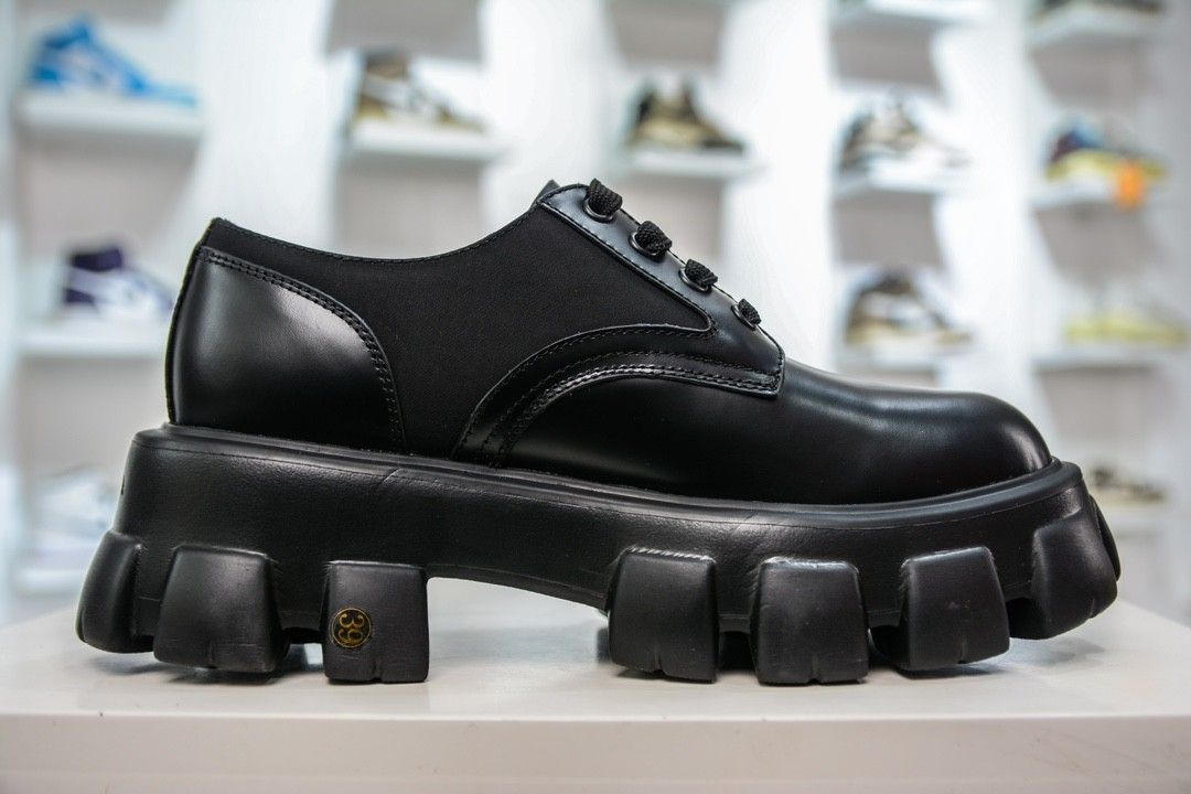Prada laced deals leather boots