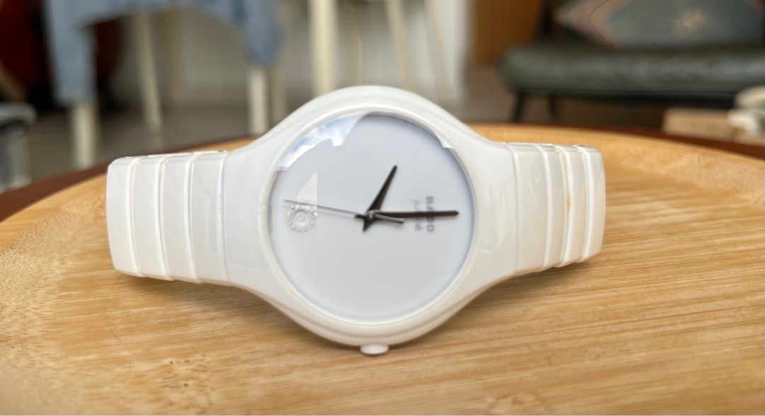 Rado True Diamond ceramic white watch new battery