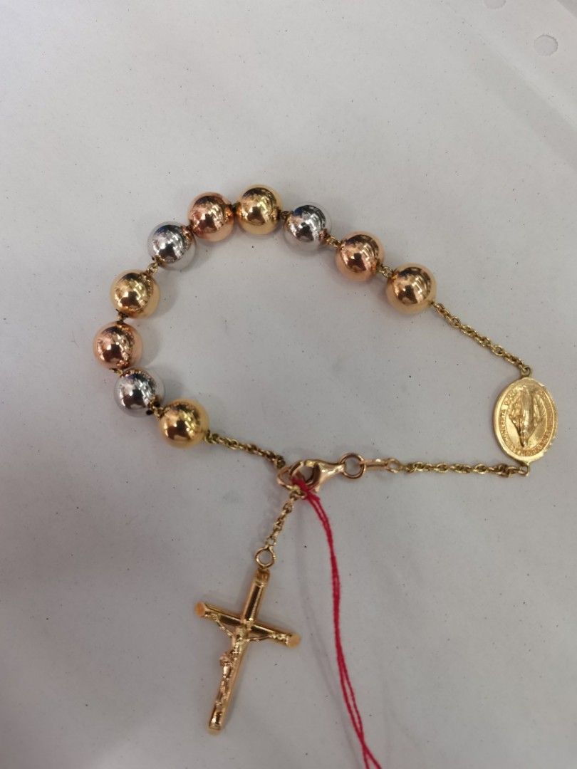 18K Italian Gold Rosary Bracelet – Royal Gem