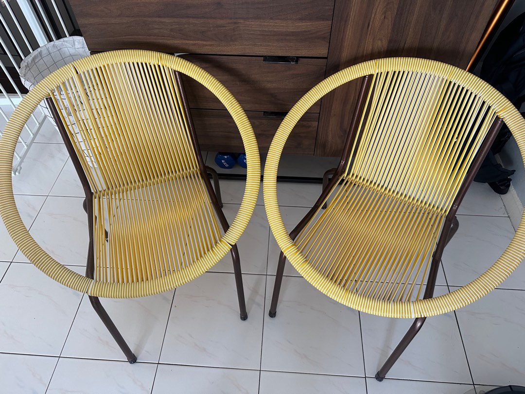 Retro String Chairs 1 set (2 Units), Furniture & Home Living, Furniture