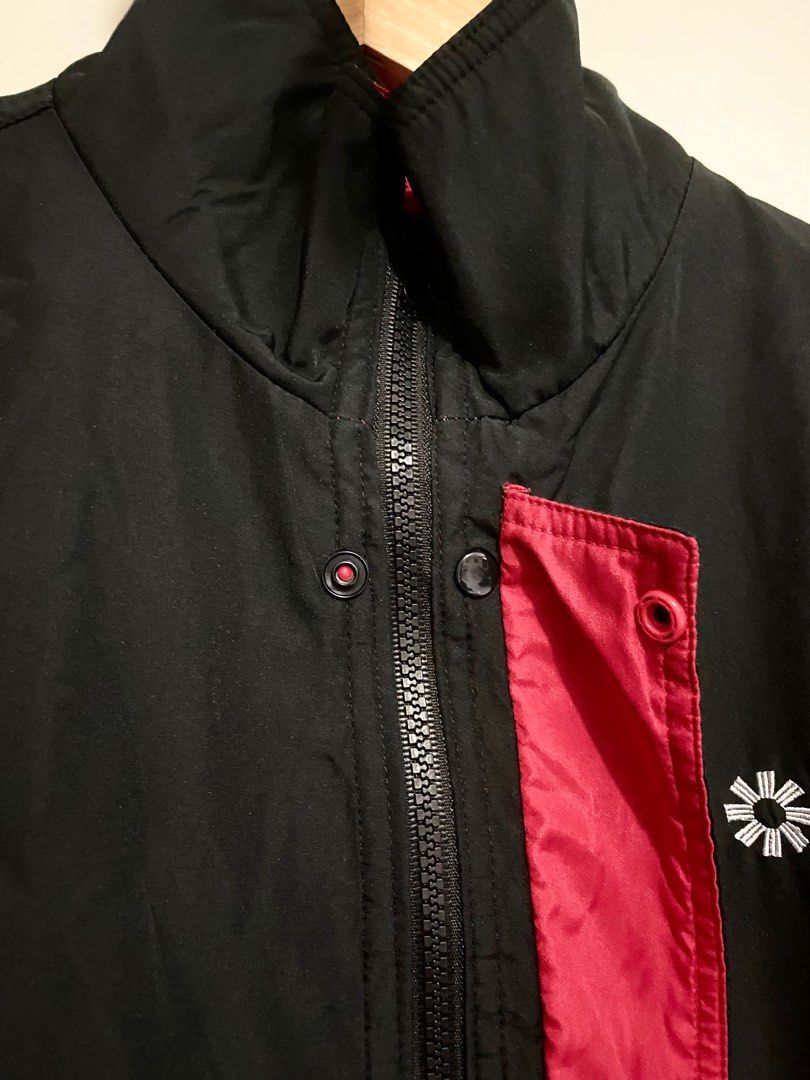Red and cheap black mens jacket
