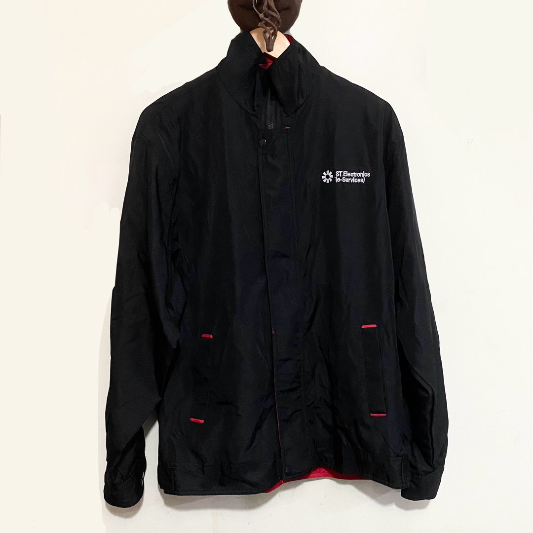 Red and black windbreaker online