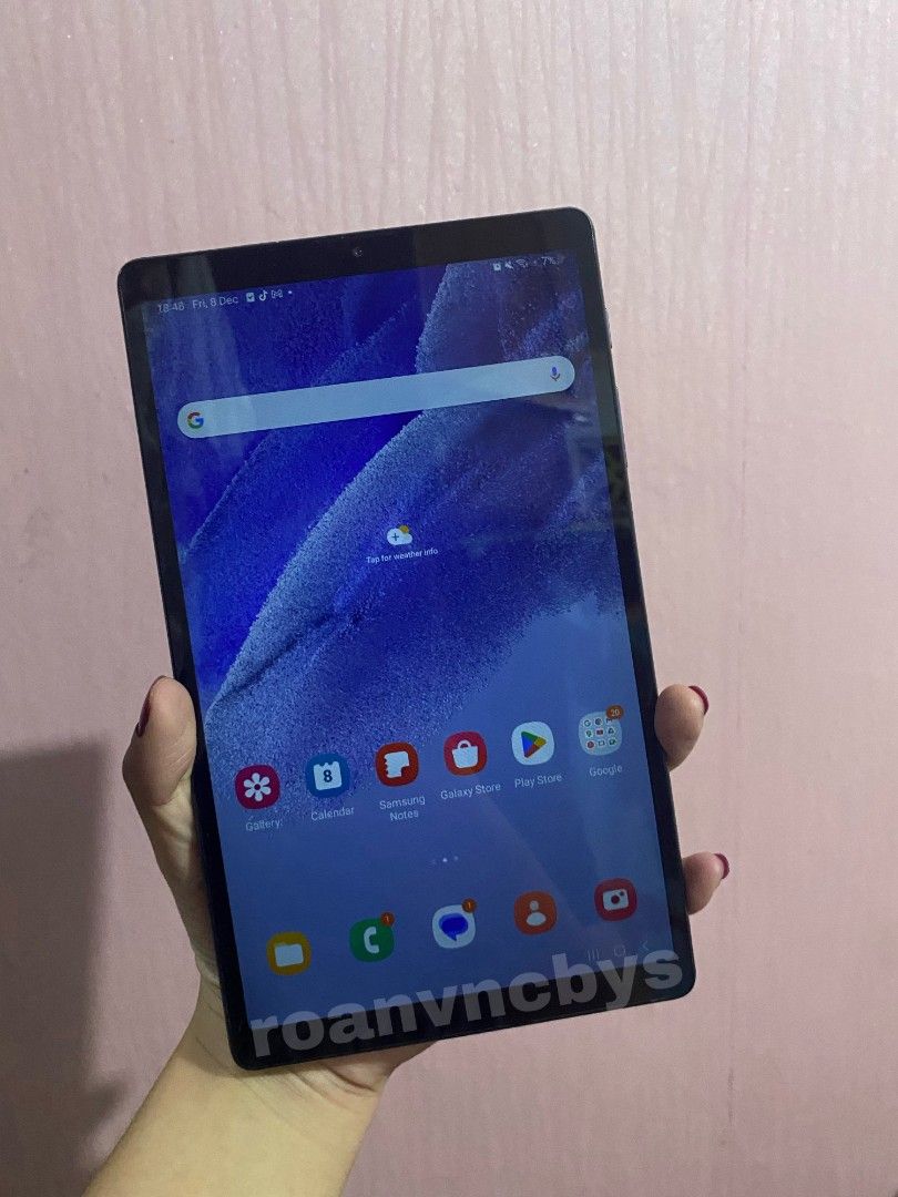 Samsung Galaxy Tab A7 Lite - Cheap Affordable Tab for Online Class (Category: Android) located in Taguig. Submitted by roanvncbys (Listing ID 1270184299, Image 2). Description: Samsung Galaxy Tab A7 Lite - PHP 4,500 (still negotiable 32 GB expandable storage 3 GB RAM Android 12 1 sim slot No issues and never opened/repaired Lady owned Bought July 2022 Inclusions: Adapter only, no box Issues: slight scratches sa screen kasi walang screen protector