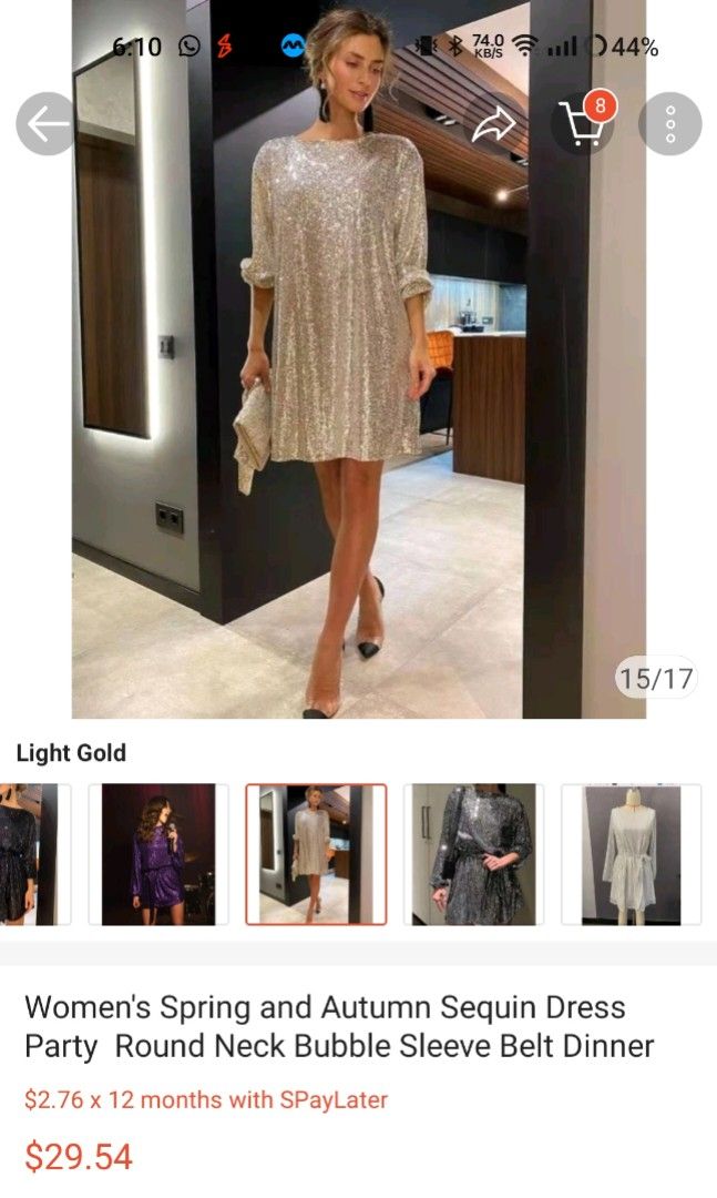 Gold sequin party dress outlet