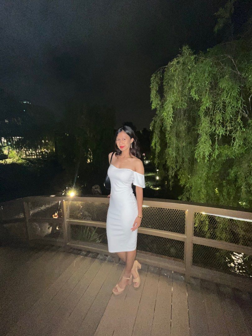 White sophisticated dress top