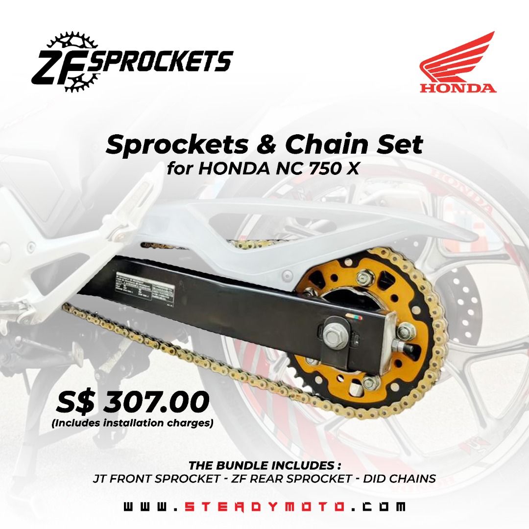 Honda nc750x chain 2024 and sprocket set