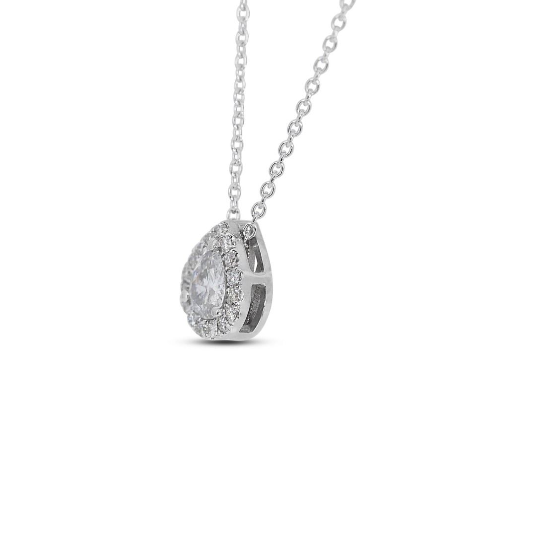 White gold sales pendant with diamond