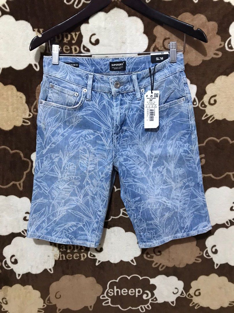 SUPERDRY TYLER SLIM SHORT size 29 Fesyen Pria Pakaian Bawahan
