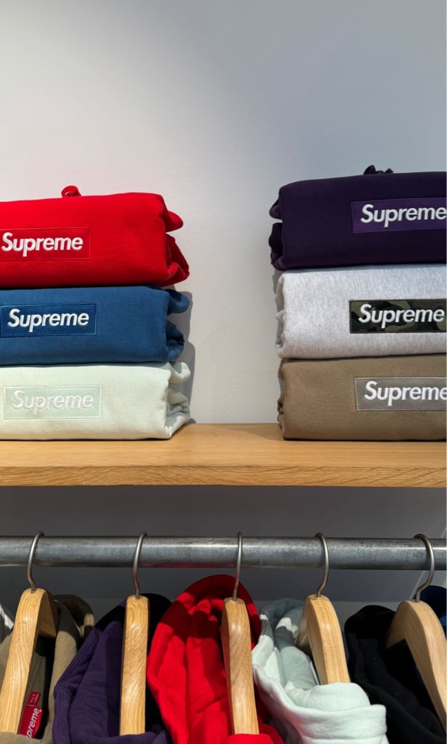 Supreme Box Logo Hoodie FW23 Men s Fashion Tops Sets Hoodies