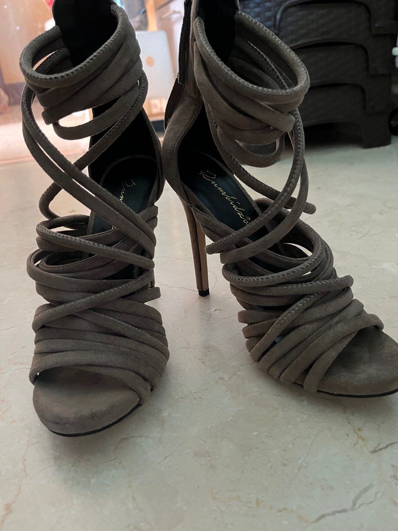 Strappy deals taupe heels