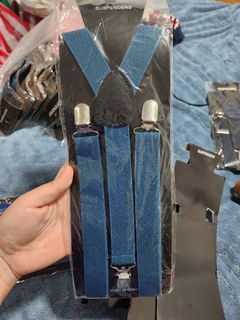 Teal Blue Adult Suspenders