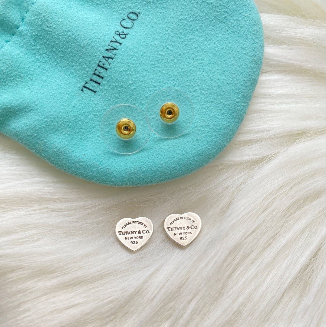 Tiffany Co Heart Tag Earrings
