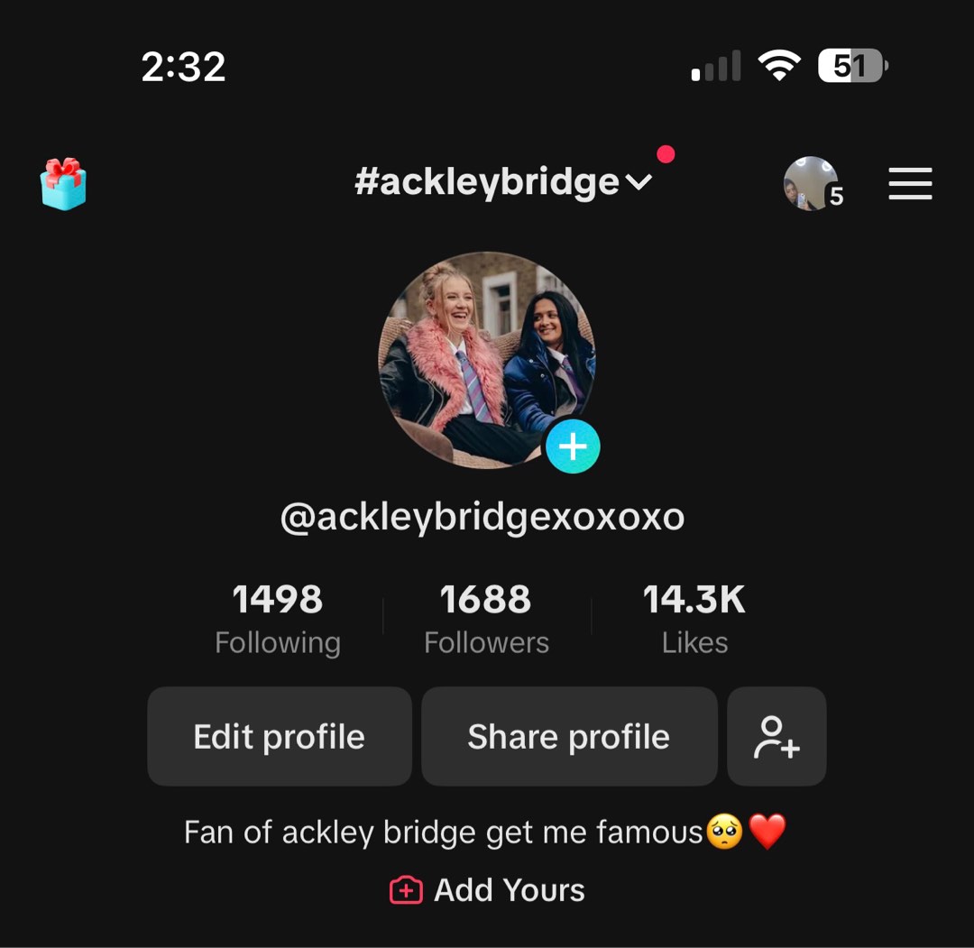 Tik tok account for sale 1k+ with likes , Video Gaming, Gaming Accessories, Game Gift Cards